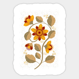 Vintage Floral Botanical Illustration Sticker